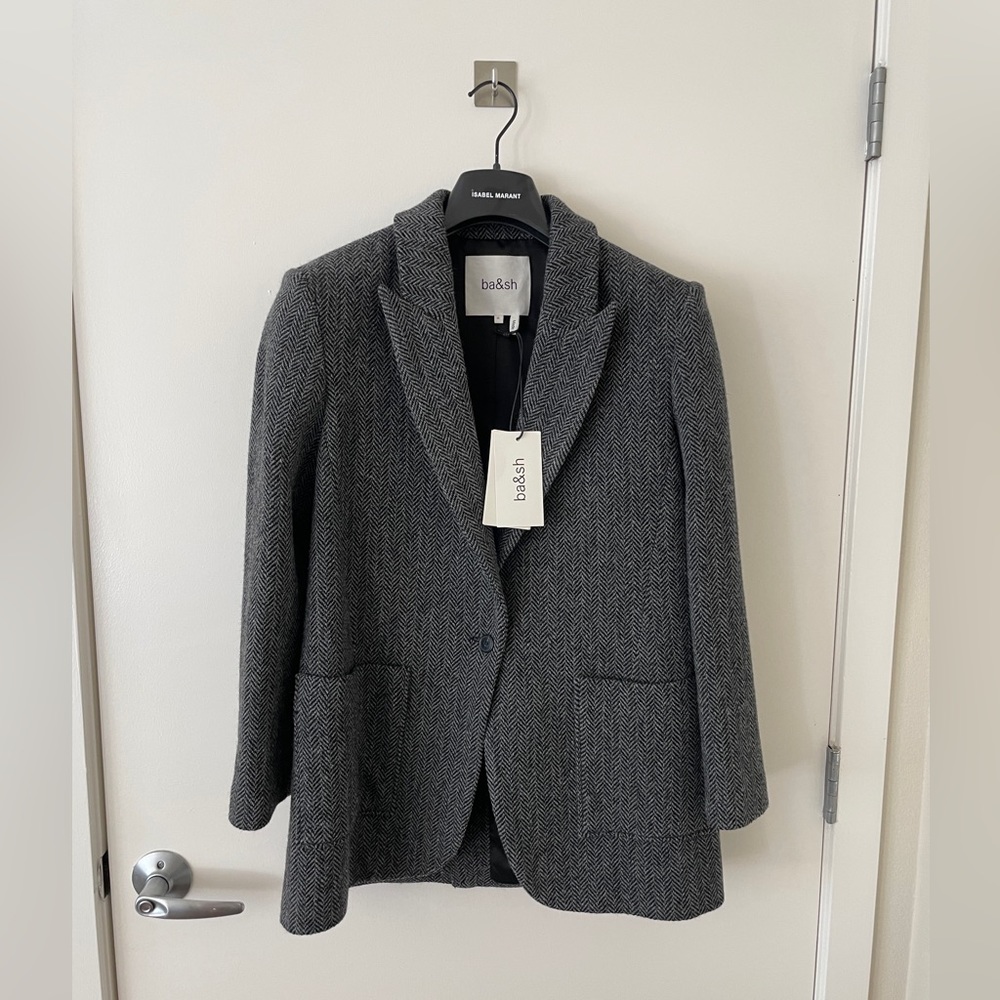 Ba&sh wool herringbone blazer NWT